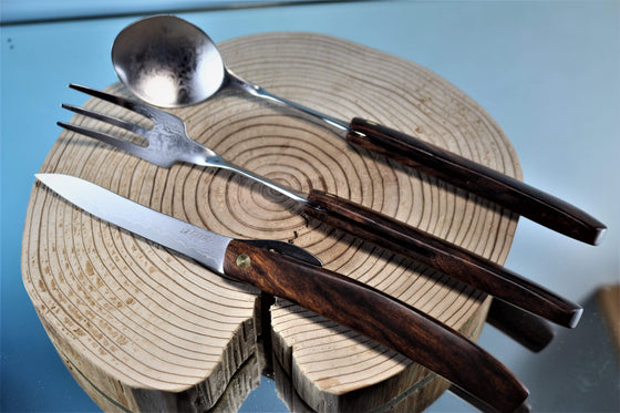 Kei Goto GH-400  3-pc. Folding Damascus Cutlery Set