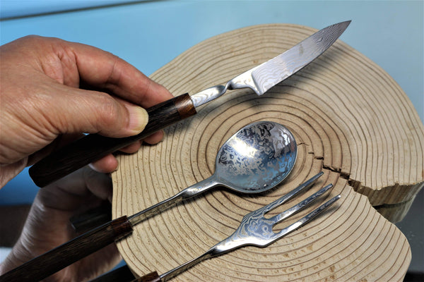 Kei Goto GH-450  3-pc. Damascus Cutlery Set