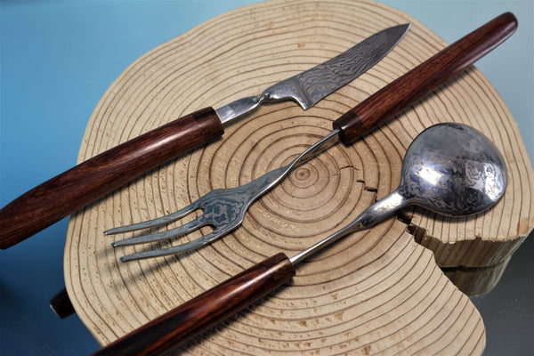 Kei Goto GH-450  3-pc. Damascus Cutlery Set