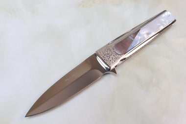 Koji Hara KH-255D "Scotch" | White MOP & Black MOP - JapaneseKnifeDirect.Com