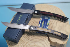 Mcusta EX-1 The Executive Personal VG-10 Core San Mai Folding Steak Knife -  Ironwood Inlay - DLT Trading