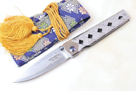 Mcusta SHINRA Classic Damascus Series MC-37D KATANA VG-10 Damascus - JapaneseKnifeDirect.Com