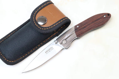 Mcusta SHINRA 森羅 Premium Series MC-141R RIPPLE (Indian Rose Wood Handle) - JapaneseKnifeDirect.Com