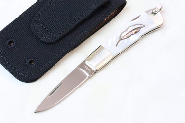 MOKI MK-810EL "LEAF, Mother of Pearl" - JapaneseKnifeDirect.Com
