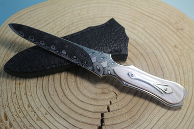 Ritsu Maruyama RM-20  "LITTLE DAGGER" DS93X Hakkapella Damascus blade