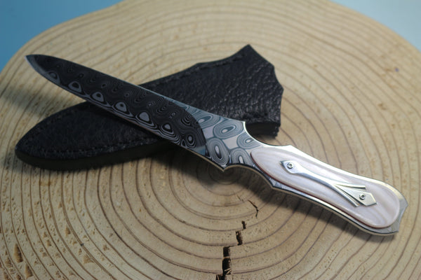 Ritsu Maruyama RM-20  "LITTLE DAGGER" DS93X Hakkapella Damascus blade