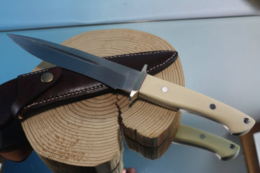 Seizo Imai by Inagaki SI-20 "Big Fighter", AUS-8 Blade, Ivory Micarta Handles