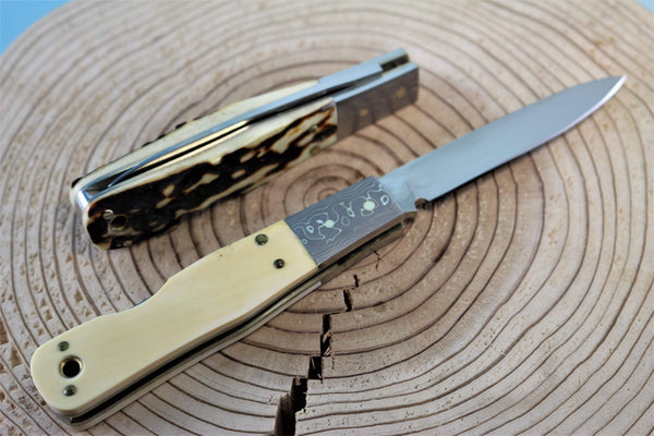 Seizo Imai SI-11 "VRIESEA", Lockback Folder, ATS-34 Blade, Genuine Stag or Ivory Handle"