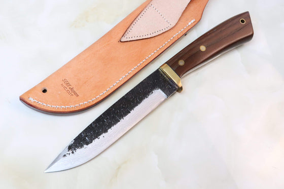 Seki Cut SC-240 Black Damascus Tanto Hunter, Large