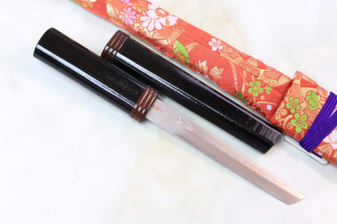 Takeshi Saji TS-115 "Wafu-Kogatana Rainbow Damascus" (和風小刀） - JapaneseKnifeDirect.Com
