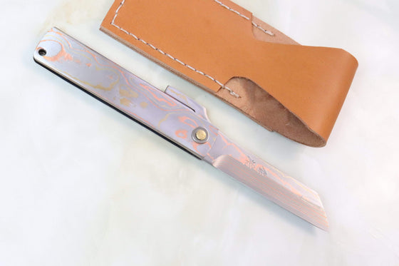 Takeshi Saji TS-125 HIGONOKAMI | Rainbow Damascus - JapaneseKnifeDirect.Com