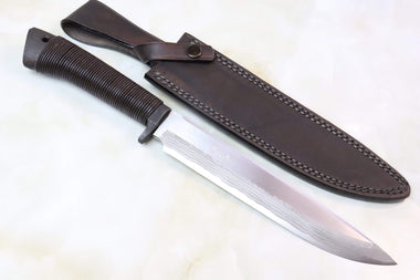 Takeshi Saji TS-20 Damascus Hunter | White Steel No.2 Damascus - JapaneseKnifeDirect.Com