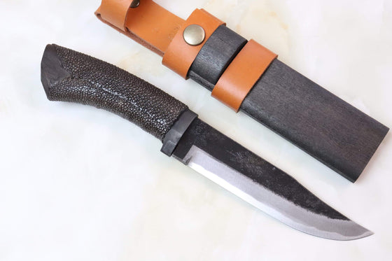 Takeshi Saji TS-45AS Kurobi (黒備)  | Aogami Super Black Forged Kurouchi Blade - JapaneseKnifeDirect.Com